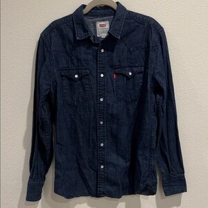 Levi's Indigo Button-Up Shirt